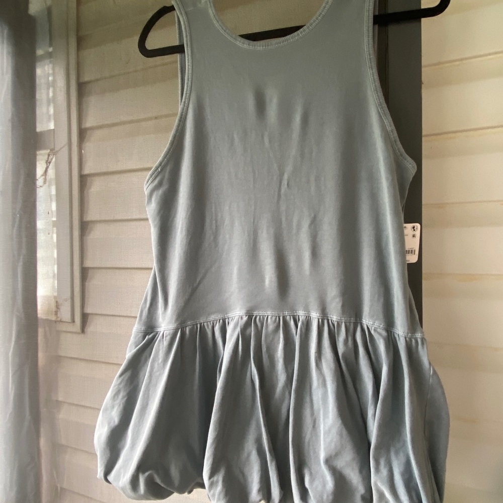 Women’s Sleeveless Peplum Tank Top - Soft Light Blue